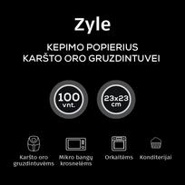 kepimo popierius - Zyle Kepimo popierius karšto oro gruzdintuvei ZY3519AFP, 100 vnt. - 2 nuotrauka