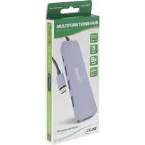 type 2 kabelis - HUB USB InLine® USB 3.2 Type-C Multi Hub (4x USB-A 5Gb/s + USB Type-C (Data/PD 87W), OTG, aliuminio korpusas - 2 nuotrauka