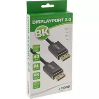 displayport 2.0 kabelis laidas - InLine 15402P DisplayPort 2.0 Kabelis 2m Juodas (Black) - 2 nuotrauka