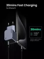 ugreen nexode - UGREEN Nexode Pro 30W USB-C Greitas Įkroviklis Pilkas (Grey) - 2 nuotrauka