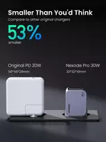 ugreen nexode - UGREEN Nexode Pro 30W USB-C Greitas Įkroviklis Pilkas (Grey) - 4 nuotrauka