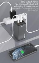 power bank 65w - Dudao K65+, 30000mAh, 65W, juodas (black) - 2 nuotrauka