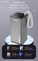 power bank 65w - Dudao K65+, 30000mAh, 65W, juodas (black) - 7 nuotrauka