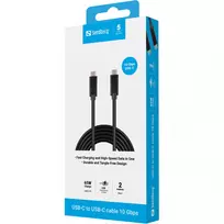 usb c i usb c 2m - Sandberg Cable USB to USB Black 2m - 2 nuotrauka