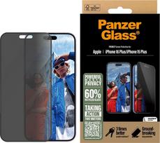 privacy screen protector iphone 16 - PanzerGlass Screen protector  Apple  iPhone 16 Plus/iPhone 15 Plus  Tempered glass  Bl - 5 nuotrauka