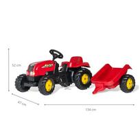 traktoriaus priekaba - Žaislinis automobilis Rolly Toys Kid-X Red 012121 - 2 nuotrauka