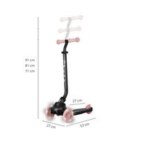 paspirtukas 3in1 - QPLAY SEMA Evo 3in1, koralų rožinis (Coral Pink) - 7 nuotrauka