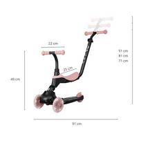 paspirtukas 3in1 - QPLAY SEMA Evo 3in1, koralų rožinis (Coral Pink) - 8 nuotrauka