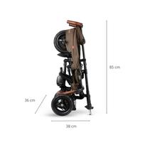 triratukas qplay - Qplay triratukas Rito Deluxe Brown (Rudas) - 9 nuotrauka