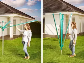skalbiniu drabuziu dziovykle - Drabužių džiovykla Leifheit Linomatic 600 Deluxe, 175 cm - 3 nuotrauka