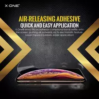 juodas apsauginis stiklas iphone - X-One Extreme Shock Eliminator for iPhone 7 black - 2 nuotrauka