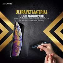 juodas apsauginis stiklas iphone - X-One Extreme Shock Eliminator for iPhone 7 black - 3 nuotrauka