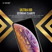 juodas apsauginis stiklas iphone - X-One Extreme Shock Eliminator for iPhone 7 black - 5 nuotrauka