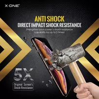 juodas apsauginis stiklas iphone - X-One Extreme Shock Eliminator for iPhone 7 black - 8 nuotrauka