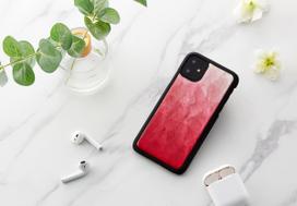 spalvotas lakas - iKins "SmartPhone case iPhone 11" Pink lake black - 2 nuotrauka