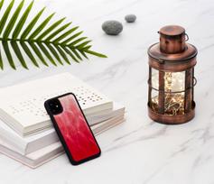 spalvotas lakas - iKins "SmartPhone case iPhone 11" Pink lake black - 3 nuotrauka