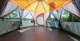 tentas palapine -  Coleman Octagon 8 2000019550, oranžinė/pilka - 5 nuotrauka