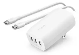 3 usb port charger - Belkin 3 Port USB-C Charger with PPS 67W | WCC002vfWH - 6 nuotrauka
