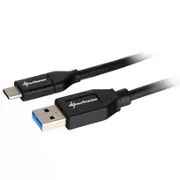 usb 3.2 gen 2 usb c cable - Sharkoon USB 3.1 Cable A-C - juodas - 0.5m - 3 nuotrauka