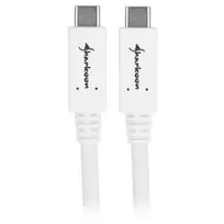 usb pakrovejas 2 - Sharkoon USB Type-C To USB Type-C Cable 0.5m White - 2 nuotrauka