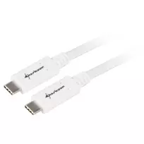 usb pakrovejas 2 - Sharkoon USB Type-C To USB Type-C Cable 0.5m White - 3 nuotrauka