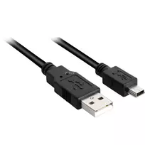 laidas usb mini b - Sharkoon USB 2.0 A-B Mini juodas 1,0m - 4 nuotrauka