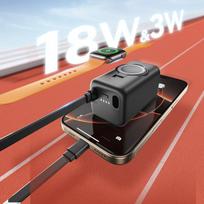 power bank joyroom - Joyroom JR-W13 5000mAh powerbank with Apple Watch charging (black) - 6 nuotrauka