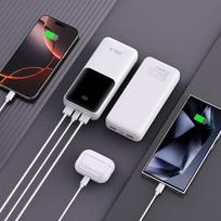 power bank 20000mah 22.5w - Tech-Protect PB02 20000mAh 22.5W, balta - 4 nuotrauka
