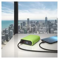 10000 power bank - RealPower PB-10000C PD+ 10000 mAh, šviesiai žalia - 2 nuotrauka