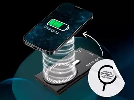 power bank wireless - Tracer AirMag2 5000mAh PD20W+15W Mag, juodas - 2 nuotrauka