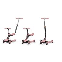 paspirtukas triratis - QPLAY SEMA 5in1, rožinis (Pink) - 4 nuotrauka