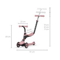 paspirtukas triratis - QPLAY SEMA 5in1, rožinis (Pink) - 6 nuotrauka
