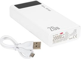 power bank 20000mah - Blow PB20E, 20000mAh, QC+PD, 20W, baltas - 2 nuotrauka