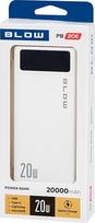 power bank 20000mah - Blow PB20E, 20000mAh, QC+PD, 20W, baltas - 4 nuotrauka
