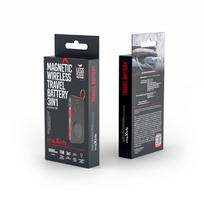magnetinis power bank 10000 - Maxlife MXPB-08, 10000mAh, 15W, juodas (black) - 2 nuotrauka