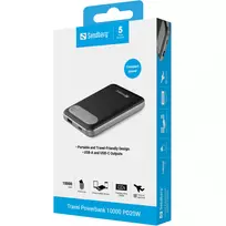 powerbank 20w - Sandberg 421-16 Travel Powerbank 10000 PD20W - 2 nuotrauka