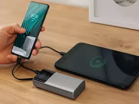 10000 power bank - Tracer Comet 10000mAh, PD+QC, ekranas, pilkas (grey) - 3 nuotrauka