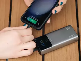 10000 power bank - Tracer Comet 10000mAh, PD+QC, ekranas, pilkas (grey) - 5 nuotrauka