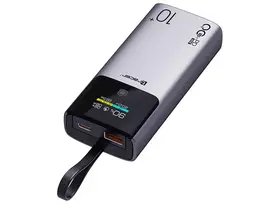 10000 power bank - Tracer Comet 10000mAh, PD+QC, ekranas, pilkas (grey) - 9 nuotrauka