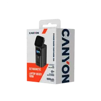 100w power bank - Canyon OnPower 150, 15000mAh, Qi2, tamsiai pilka (dark grey) - 2 nuotrauka