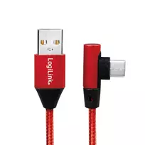 usb c angled - Logilink CU0146 angled cable USB-C 1m Red - 2 nuotrauka