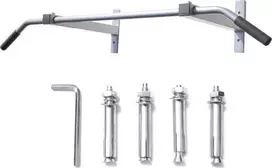 Sieninis skersinis MASTER Wall Pull-Up Bar, 120 cm, Sidabrinis (Silver)
