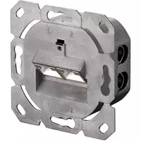 lsa - Digitus CAT 6A Class EA network outlet,shielded,2xRJ45,LSA pure white, flush mount, - 6 nuotrauka