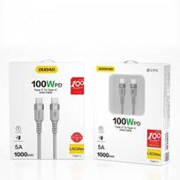 type c to usb - Dudao LC5MAX USB Type C to USB Type C 100W 1m Grey - 5 nuotrauka