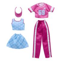 barbiu drabuziai - Mattel Barbės 2 rūbų komplektų rinkinys 2021 - 5 nuotrauka