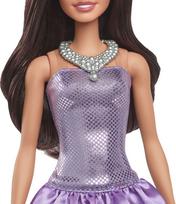 blizgi suknele - Mattel Barbie Fashionistas Madistė pūsta violetine suknele HYT92, 29 cm, Violetinė - 4 nuotrauka