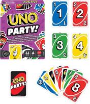 stalo zaidimas uno kortos - MATTEL GAMES kortų žaidimas UNO PARTY, JJV58 - 5 nuotrauka