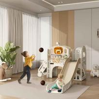 zaidimu aikstele vaikams - Aiyaplay vaikiška čiuožykla 7-in-1, kreminė balta (Cream White) - 9 nuotrauka