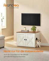 tualeto spintele - Feandrea Kačių tualeto spintelė su durelėmis PCL002X02, 70x50x50 cm, Ruda (Brown) - 6 nuotrauka