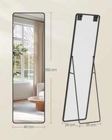 150 - Songmics Viso kūno veidrodis LFM031B01, 150 cm x 40 cm, juodas (Black) - 3 nuotrauka